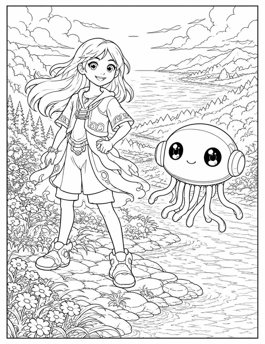 Aquara coloring page